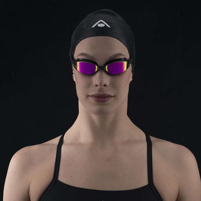 Aquasphere Xceed swim goggles in use by a swimmer
