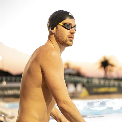 Swimmer wearing Aquasphere Xceed swim goggles