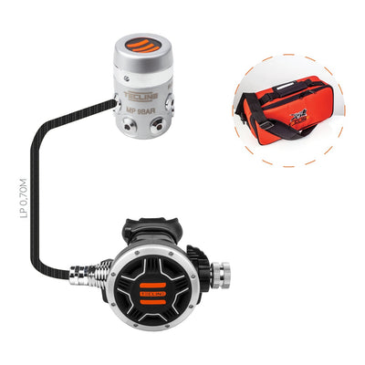 Tecline R4 TEC1 regulator: R4 TEC first stage, black TEC1 second stage and red bag