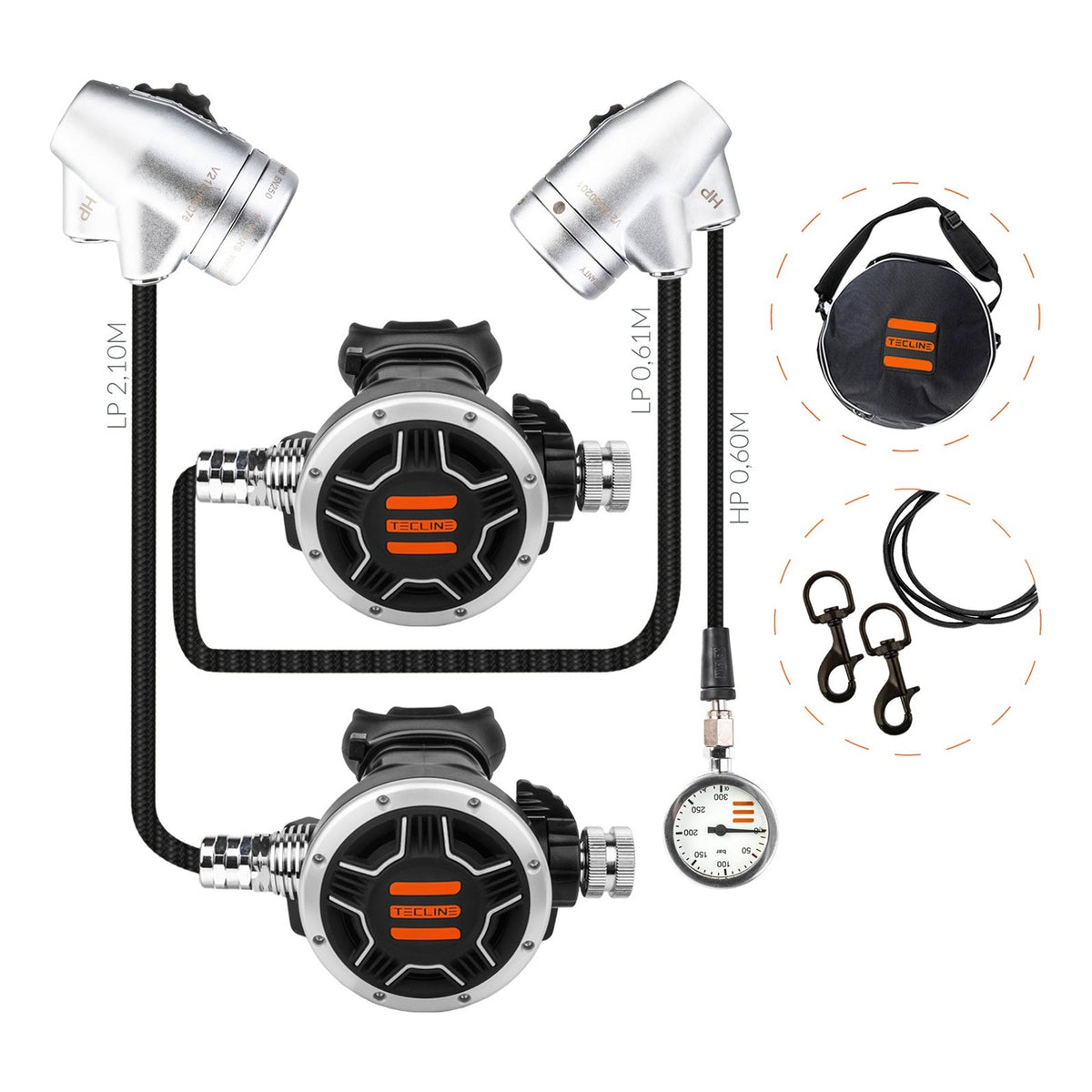 Tecline V2 ICE TEC1 DIR set with pressure gauge
