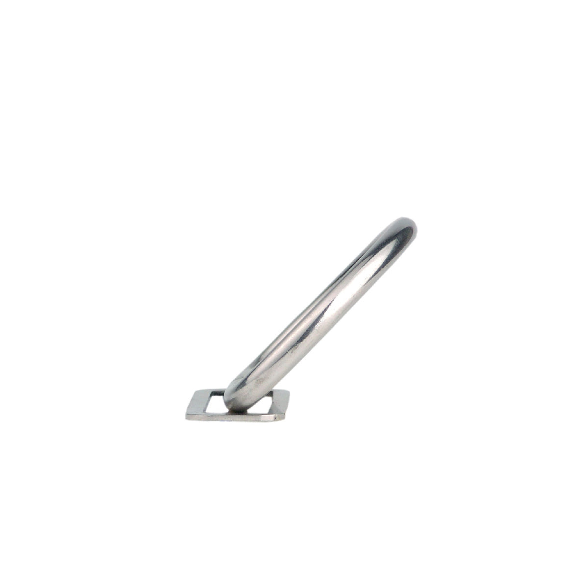 Tecline stainless steel D-ring fixed at 45 degrees on a slotted base