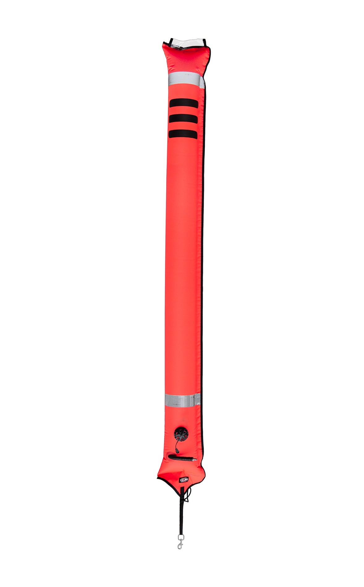 Tecline closed SMB 22/180 cm in orange with reflective strips and stainless bolt snap
