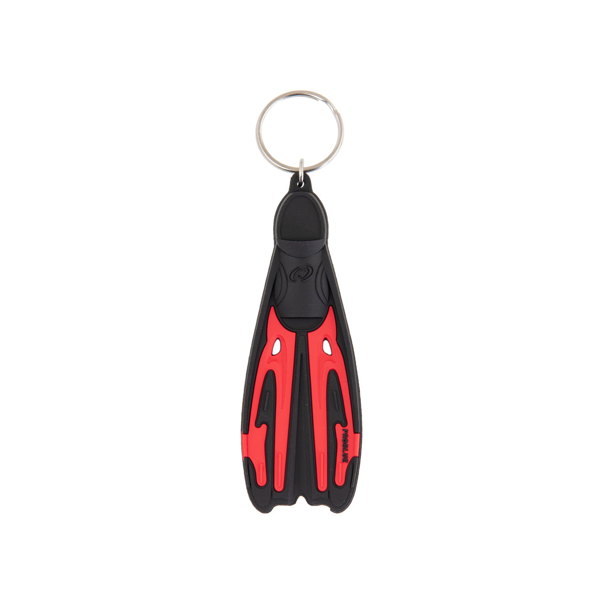 Scubatech Tiara II fin key ring in red with black foot pocket