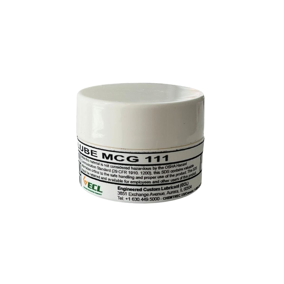 Christo-Lube MCG 111 oxygen-compatible grease in a 14 g jar