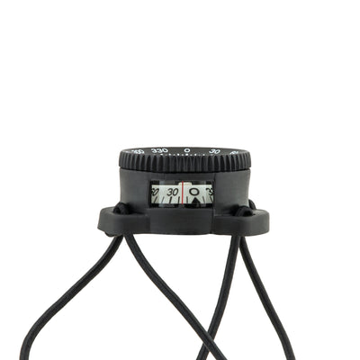 Tecline X7 compass bungee mount from the side