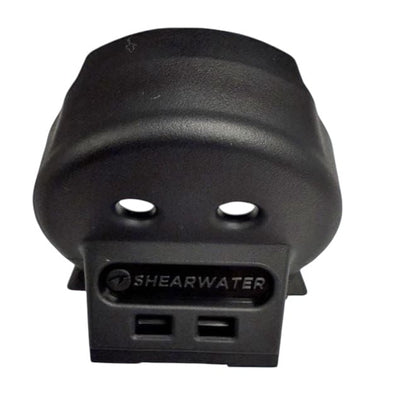 Shearwater compass module boot in black rubber with moulded Shearwater branding