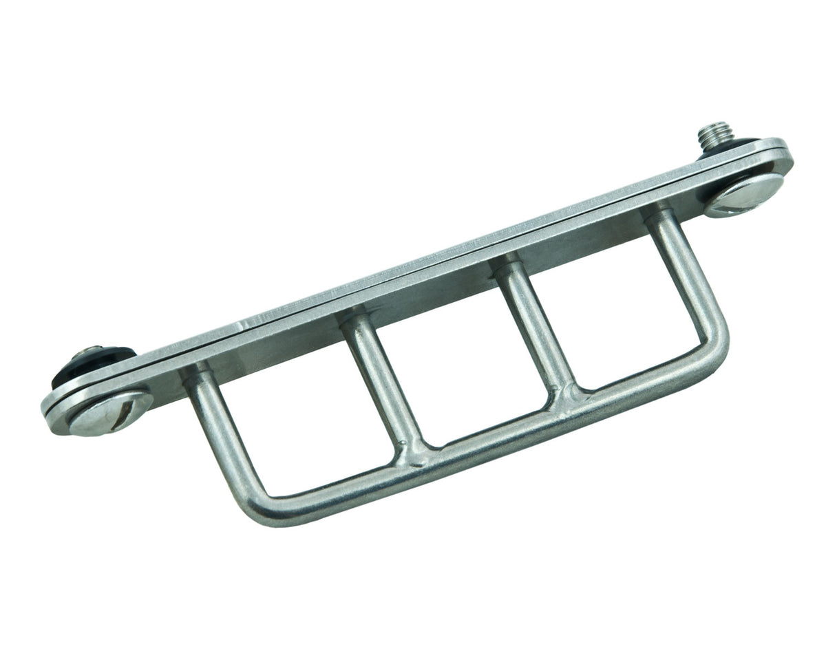 Tecline stainless triple D-ring bar for a sidemount beavertail