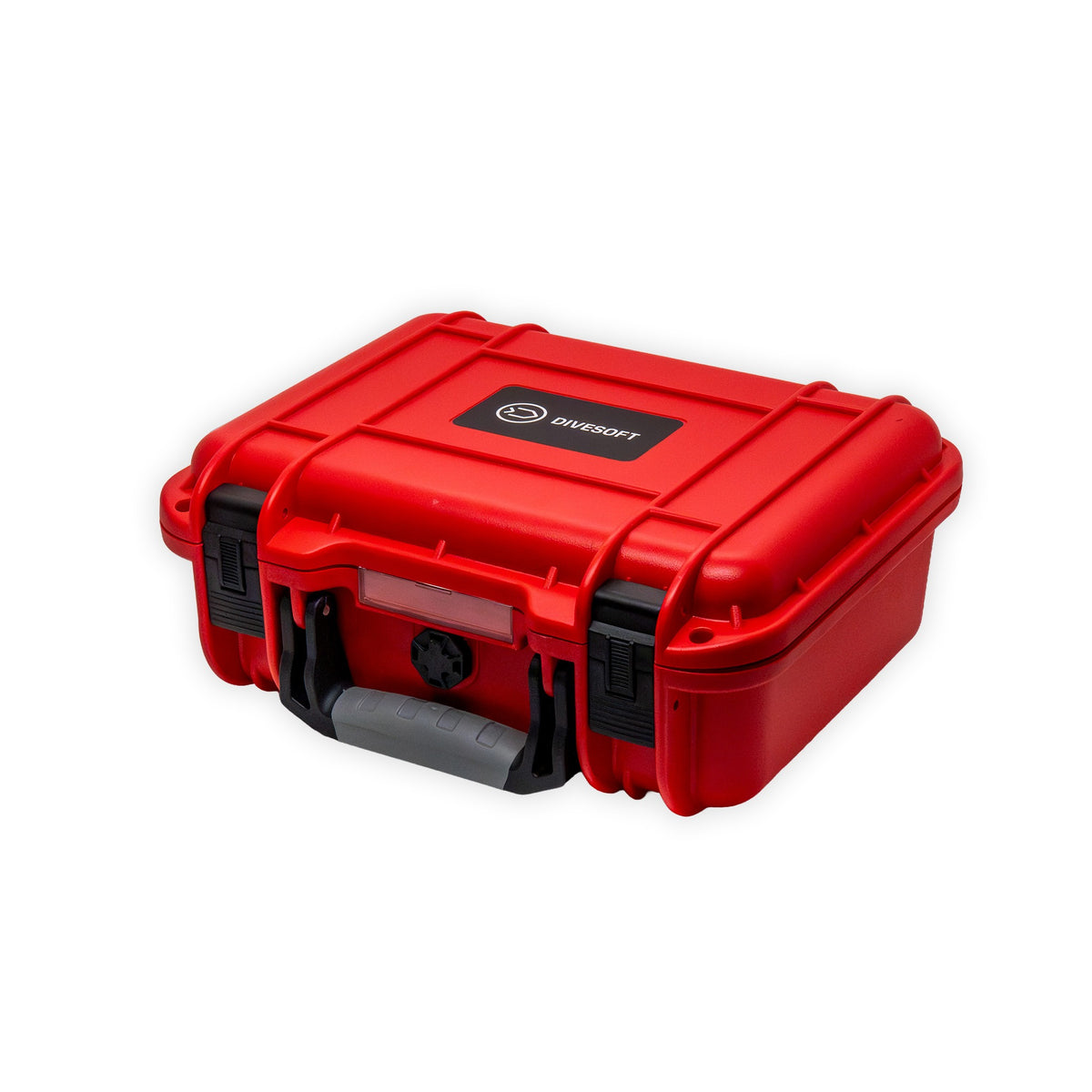 Divesoft Analyser Set Blender with the He/O2 analyser in its open red transport case