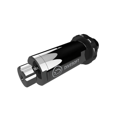 Divesoft Professional Flow Limiter Mk2 in black, part of the Blender set