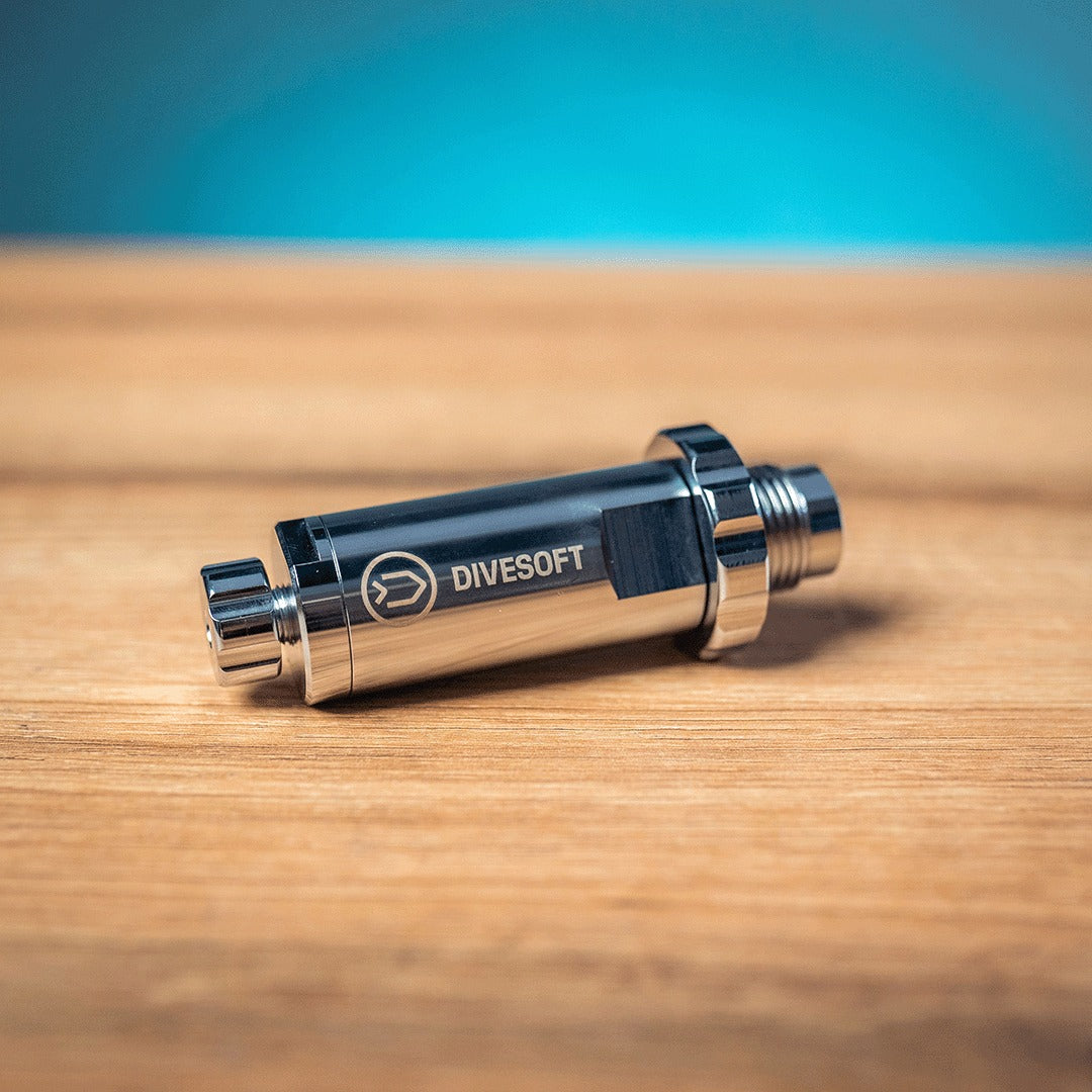 Divesoft Professional Flow Limiter Mk2 with DIN G5/8 connection