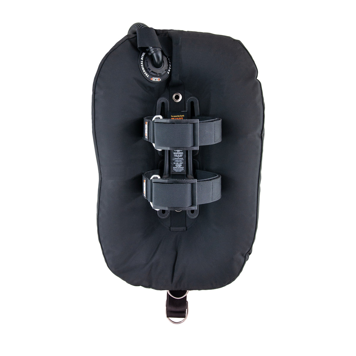 Tecline Donut 15 DIR set with weight pockets, wing side with tank bands