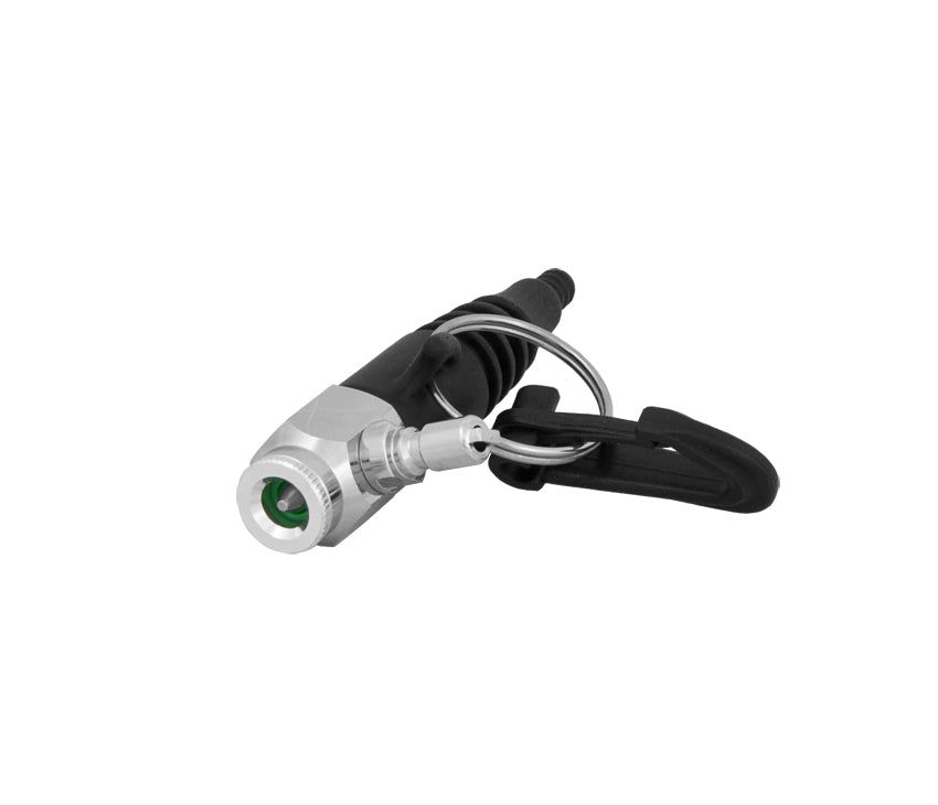 Tecline air nozzle blow gun for an inflator hose, with clip and split ring