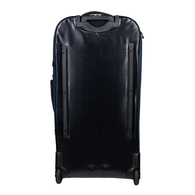 Aqua Lung Explorer 120L roller dive bag, rear view showing the reinforced back panel, wheels and skid strips