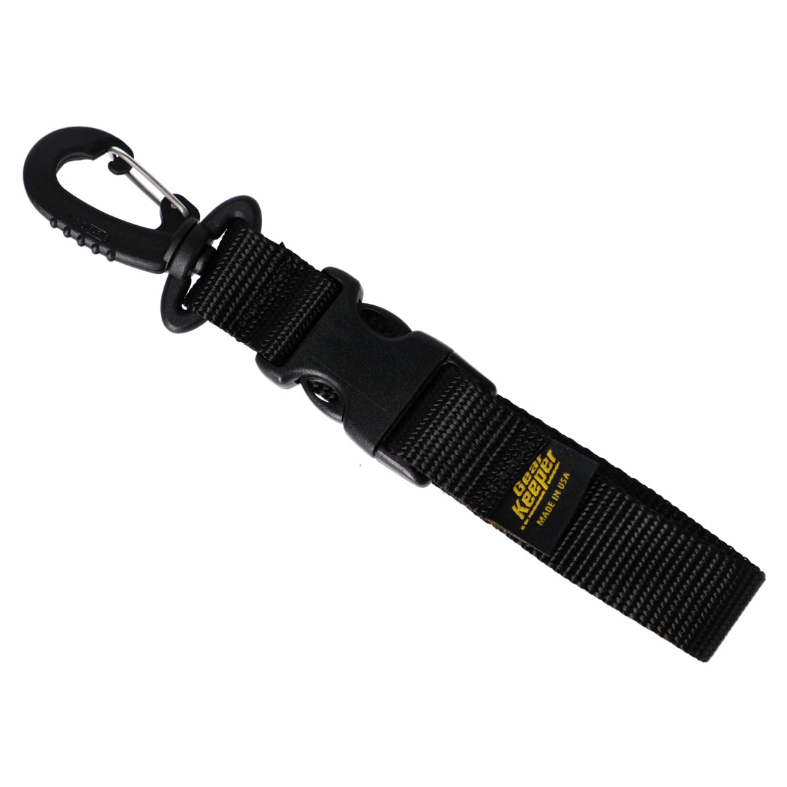 Aqua Lung Gear Keeper fastening strap, a black webbing loop with a heavy-duty snap clip at one end
