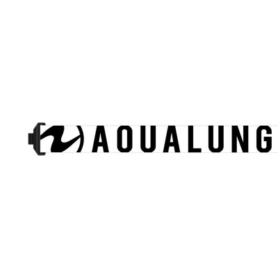 Aqua Lung Fast Strap in white with the Aqualung name printed in black across the webbing