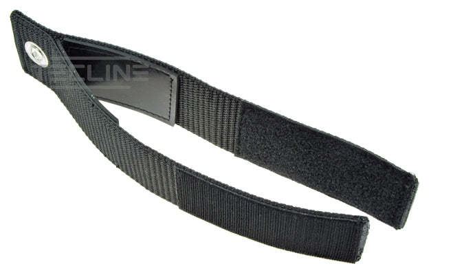 Tecline mounting strap with tensioner fitted to a small aluminium cylinder