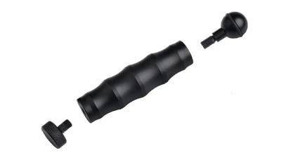 OrcaTorch ZJ12 Handle showing screw, handle and ball joint apart
