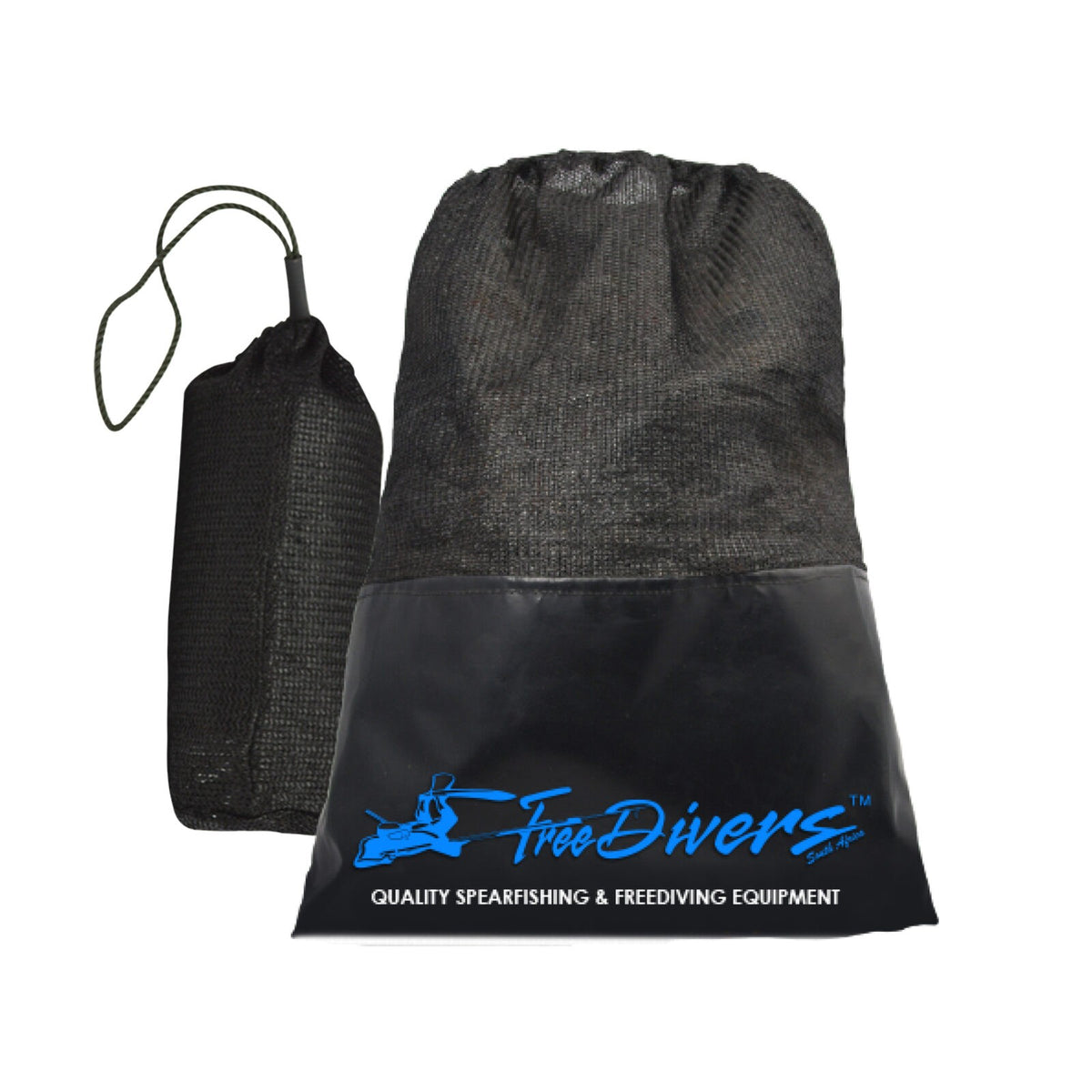 Free Divers PVC mesh shore dive bag with rolled pouch