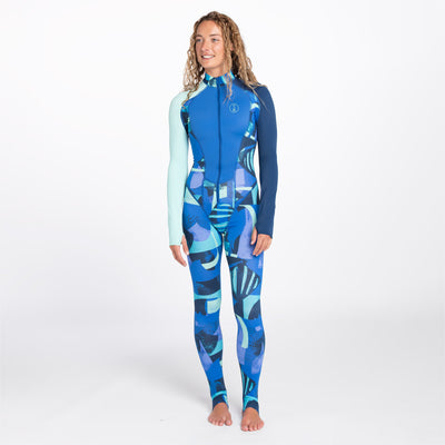 WOMENS FIN STINGER SUIT BLUE PATTERN