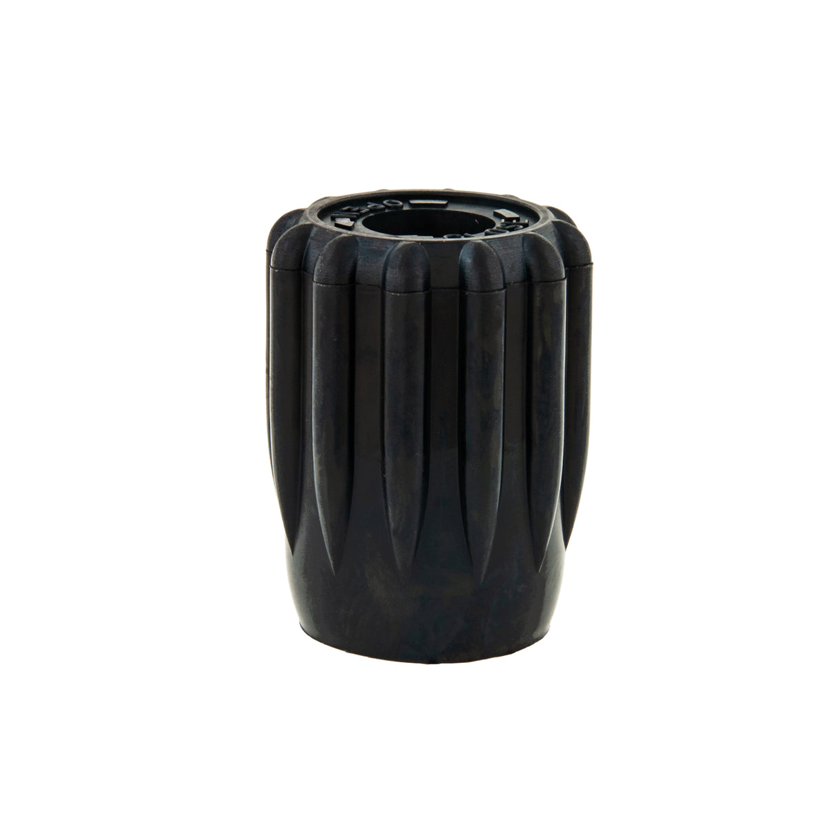 Tecline 51 mm soft valve knob in black with ribbed grip