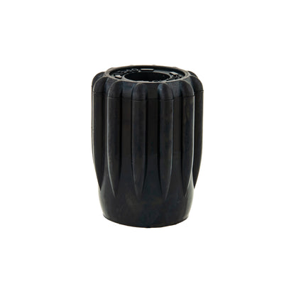 Tecline 51 mm soft valve knob in black with ribbed grip