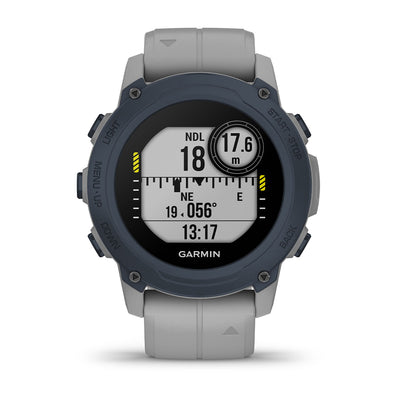 Garmin Descent G1 front view showing the dive compass