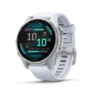 Garmin Fenix 8 AMOLED 43 mm, Silver with Whitestone band