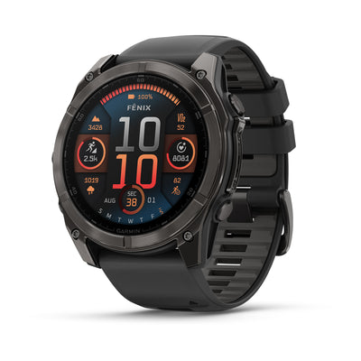Garmin Fenix 8 AMOLED 51 mm, Carbon Grey DLC with Black/Pebble Grey band, sapphire edition