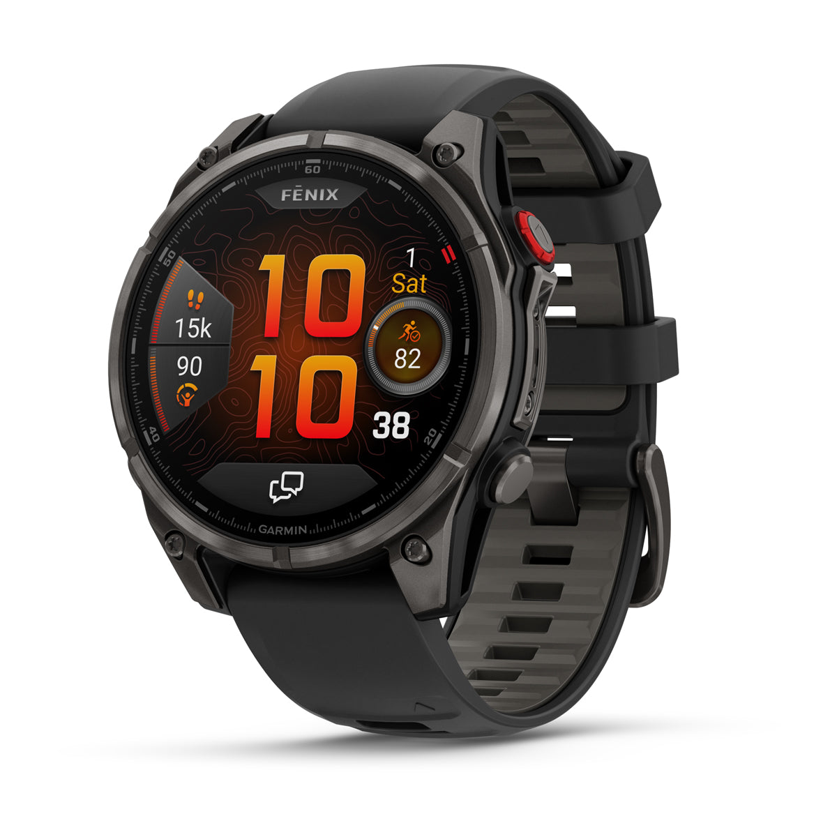 Garmin Fenix 8 Pro AMOLED 47 mm, Carbon Grey DLC Titanium with Black/Pebble Grey band