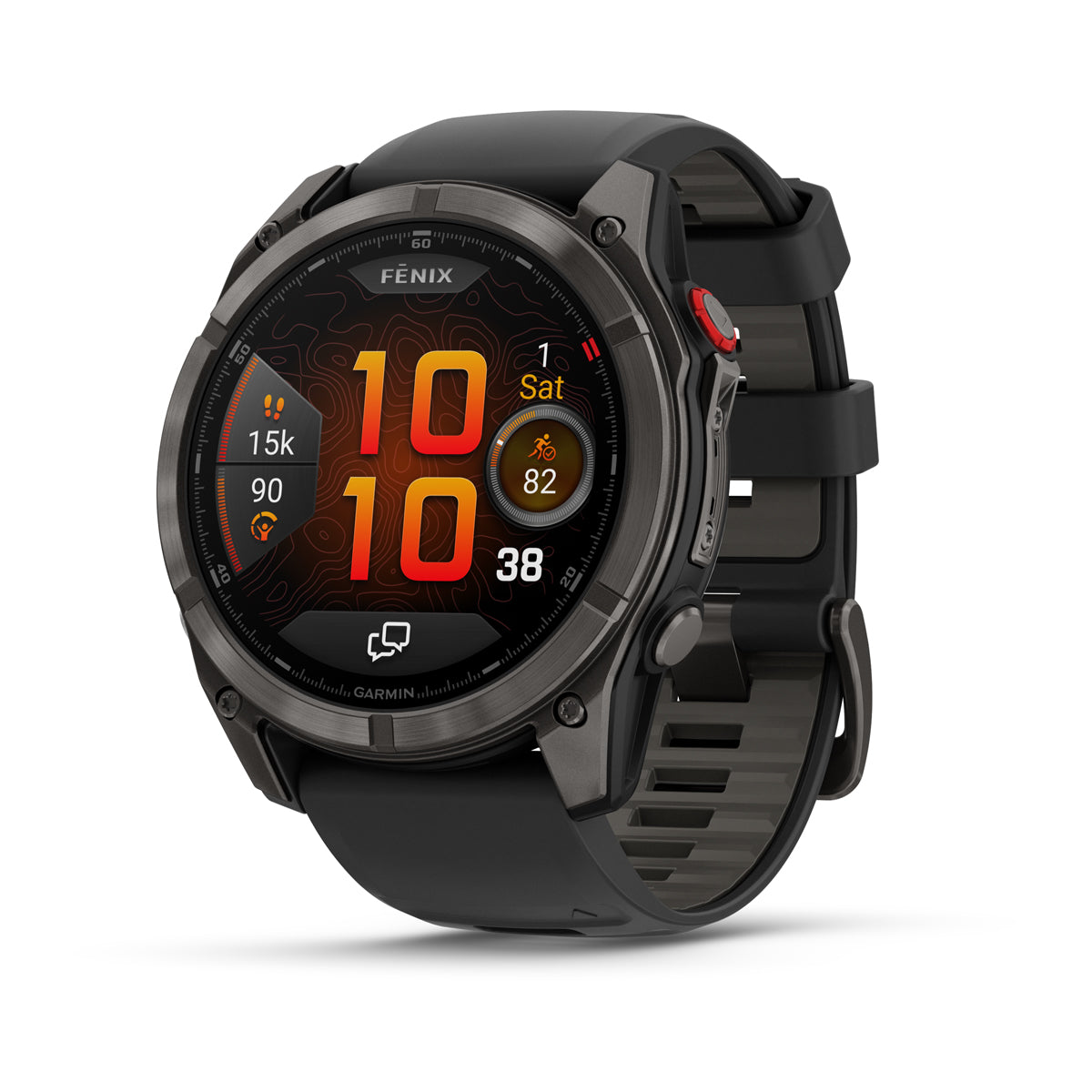 Garmin Fenix 8 Pro AMOLED 47 mm, Carbon Grey DLC Titanium with Black/Pebble Grey band