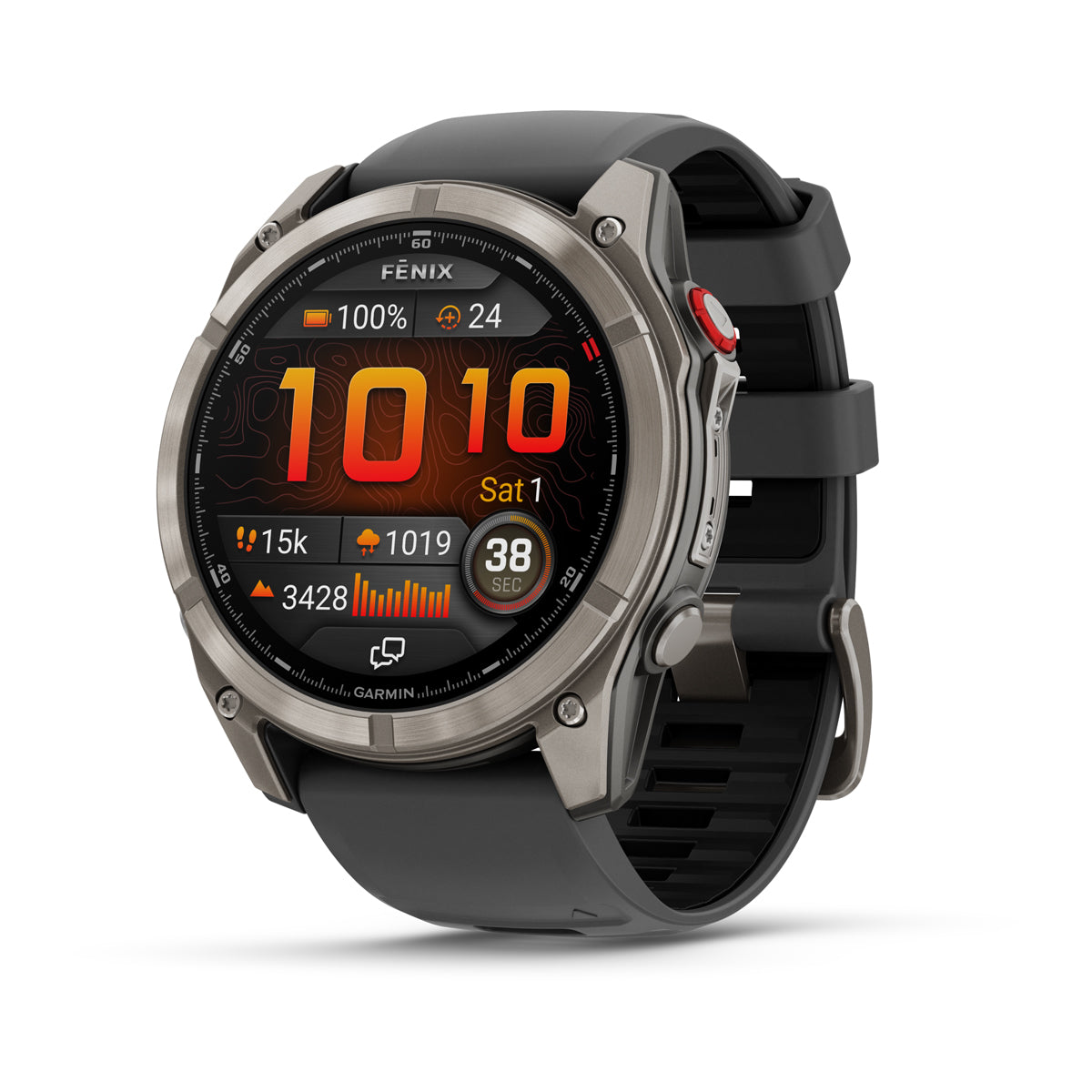 Garmin Fenix 8 Pro AMOLED 47 mm, Carbon Grey DLC Titanium with Black/Pebble Grey band
