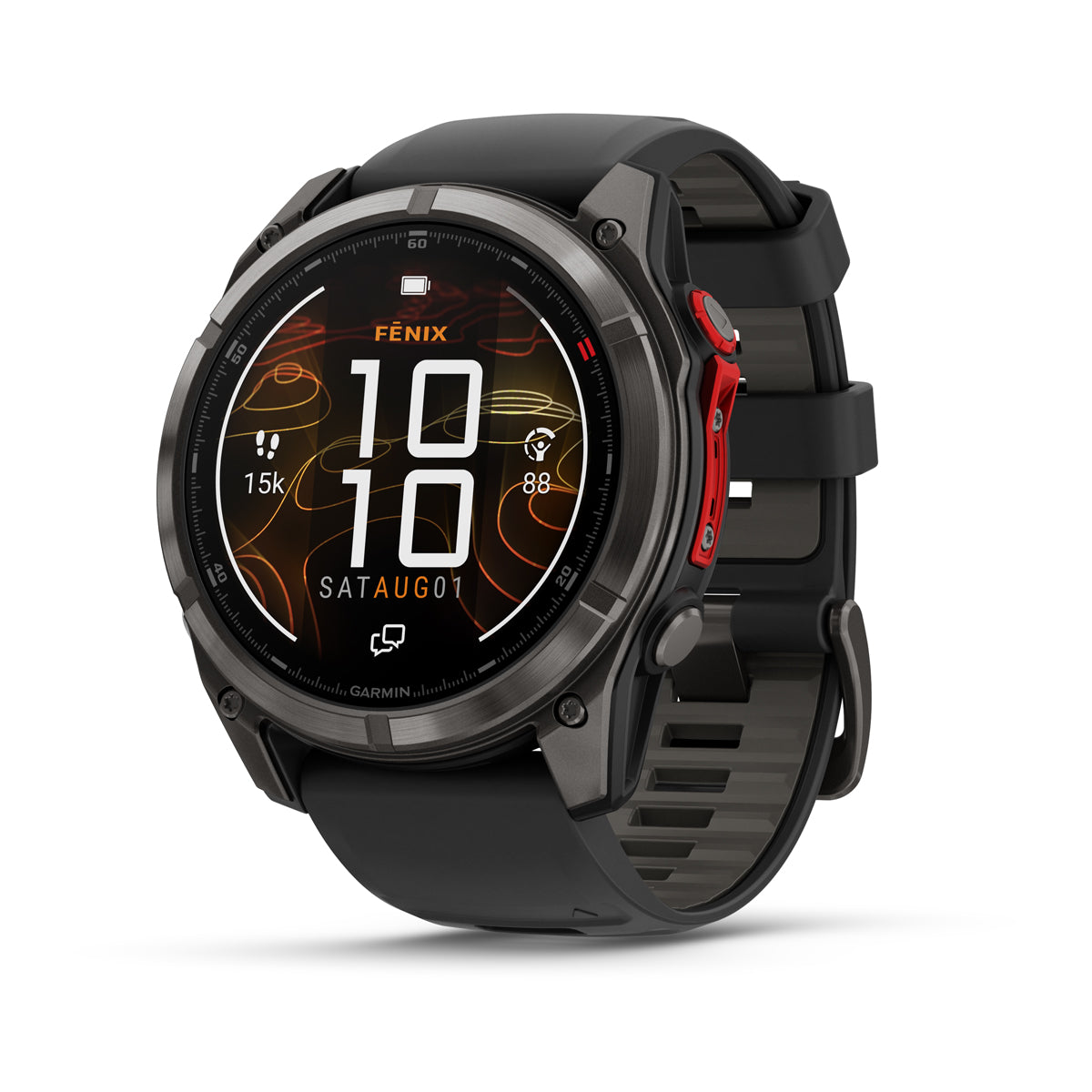 Garmin Fenix 8 Pro MicroLED 51 mm, carbon grey DLC titanium with black/pebble grey band