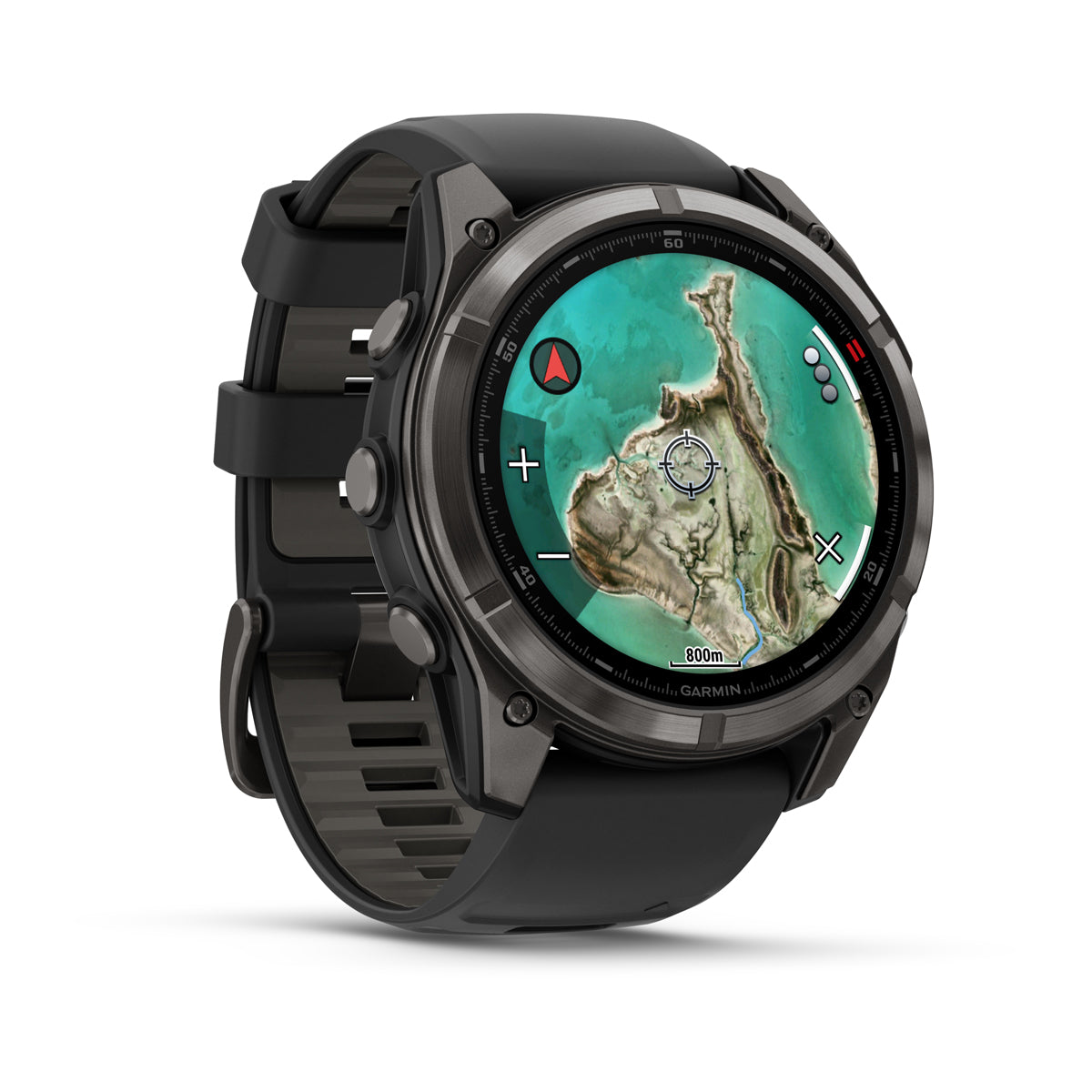 Garmin Fenix 8 Pro MicroLED 51 mm, carbon grey DLC titanium with black/pebble grey band