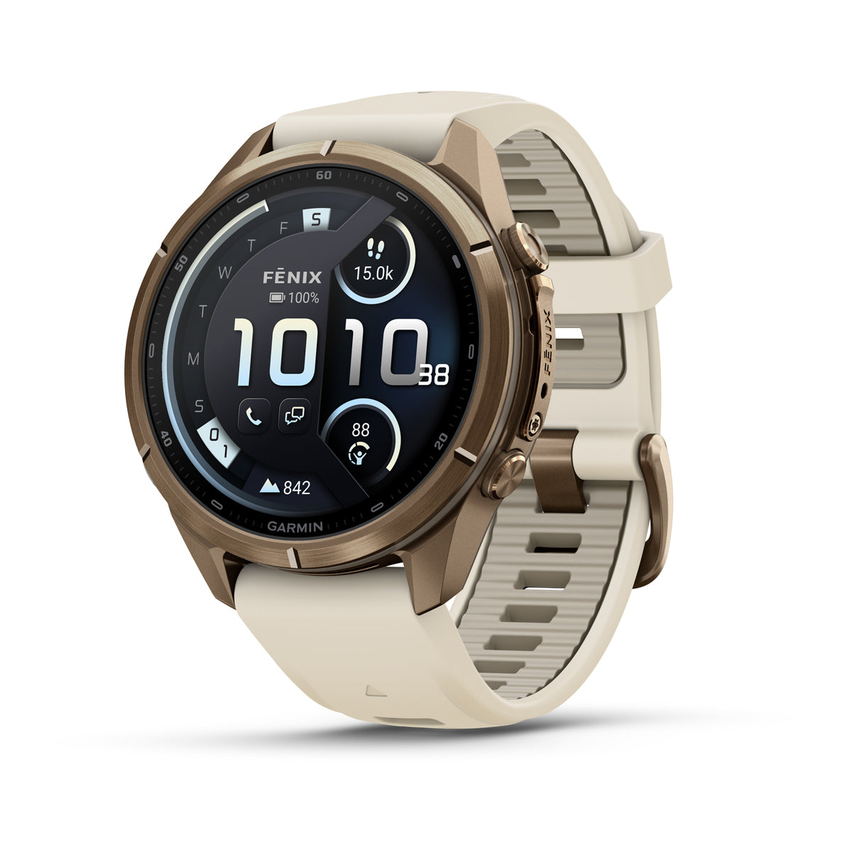Garmin Fenix 9 Pro inReach 43 mm, Titanium with Shell Pink/Autumn Orange band