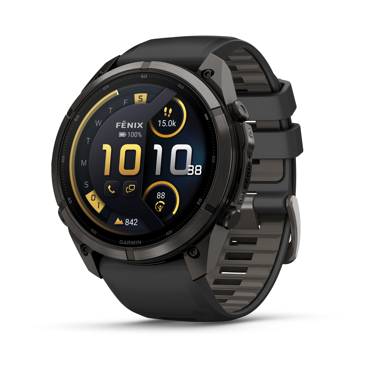Garmin Fenix 9 Pro inReach 51 mm, Carbon Grey DLC Titanium with Black/Pebble Grey band