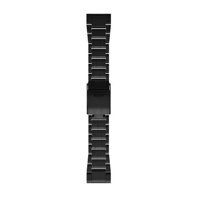 Garmin QuickFit 26 mm carbon grey DLC titanium dive band, front view