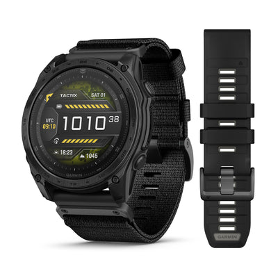Garmin Tactix 8 AMOLED 51 mm with tactical black nylon band and spare silicone band