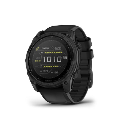 Garmin Tactix 8 Solar 51 mm Elite edition with black silicone band