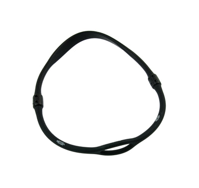 Tecline black silicone regulator necklace, 0.72 m