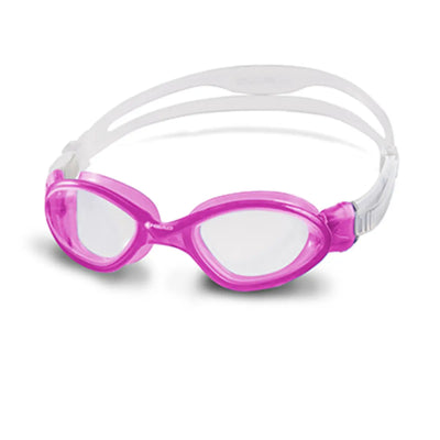 HEAD Tiger Mid LSR swim goggles with pink frame and clear lenses
