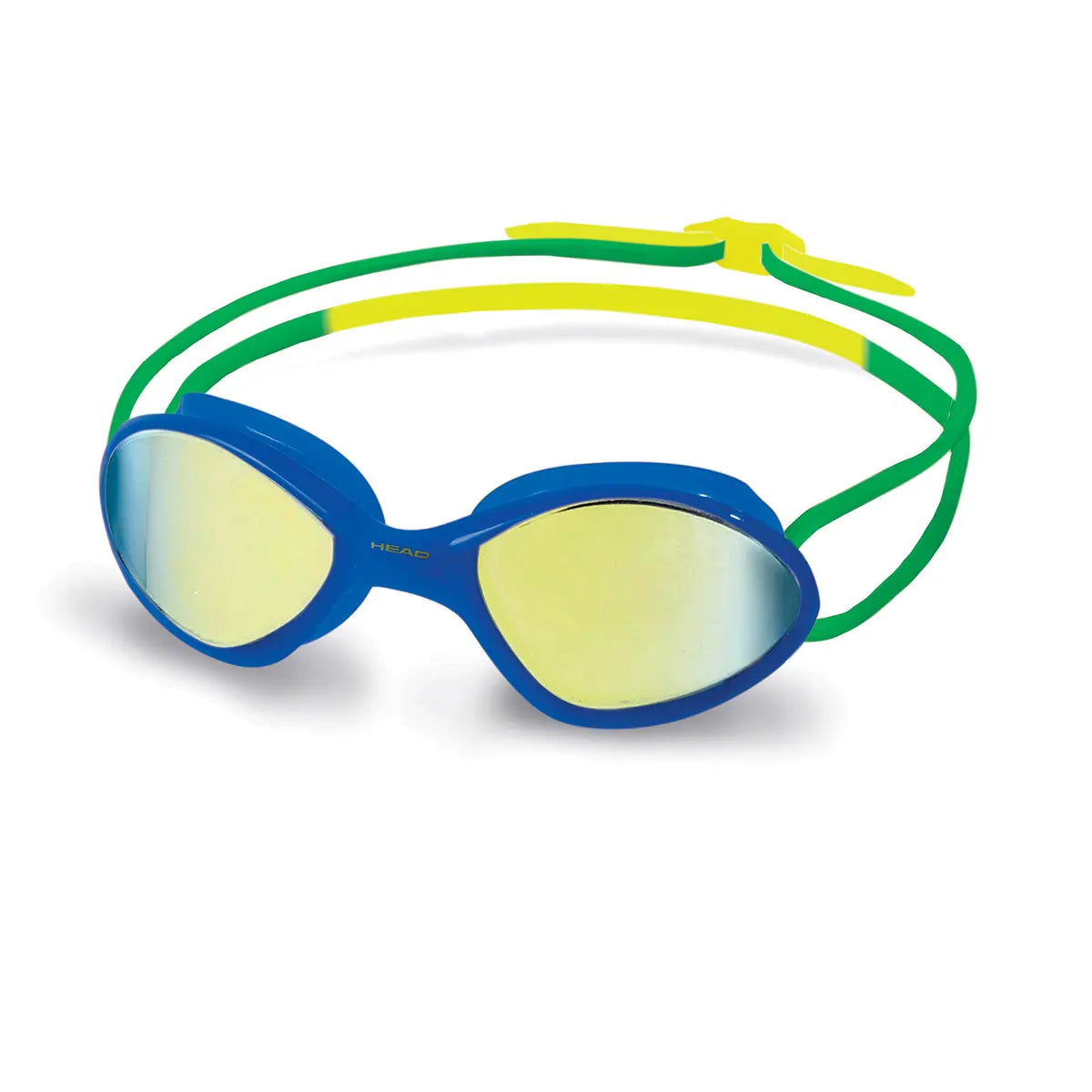 HEAD Tiger Mid Race Mirrored swim goggles with white frame and mirrored lenses