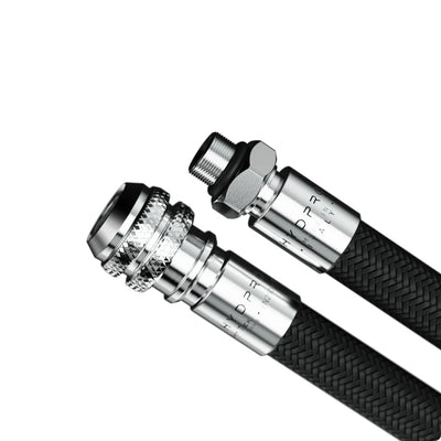 Hydpro Bright Tek inflator hose quick-disconnect coupling and 3/8 inch UNF male fitting
