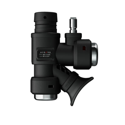 Rear of the Hydpro Power Q01 Code inflator with the quick-disconnect inlet