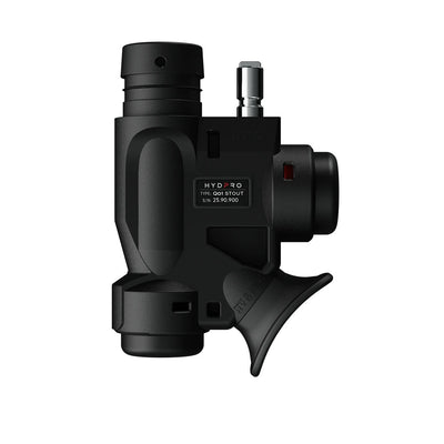 Rear of the Hydpro Power Q01 Stout inflator with the quick-disconnect inlet