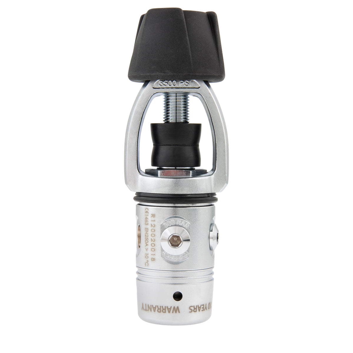 Tecline R1 PRO piston first stage, DIN version, chrome finish