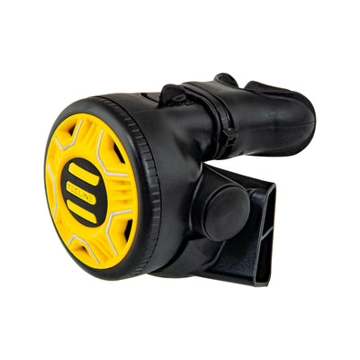 Tecline REC1 yellow octopus second stage, side view