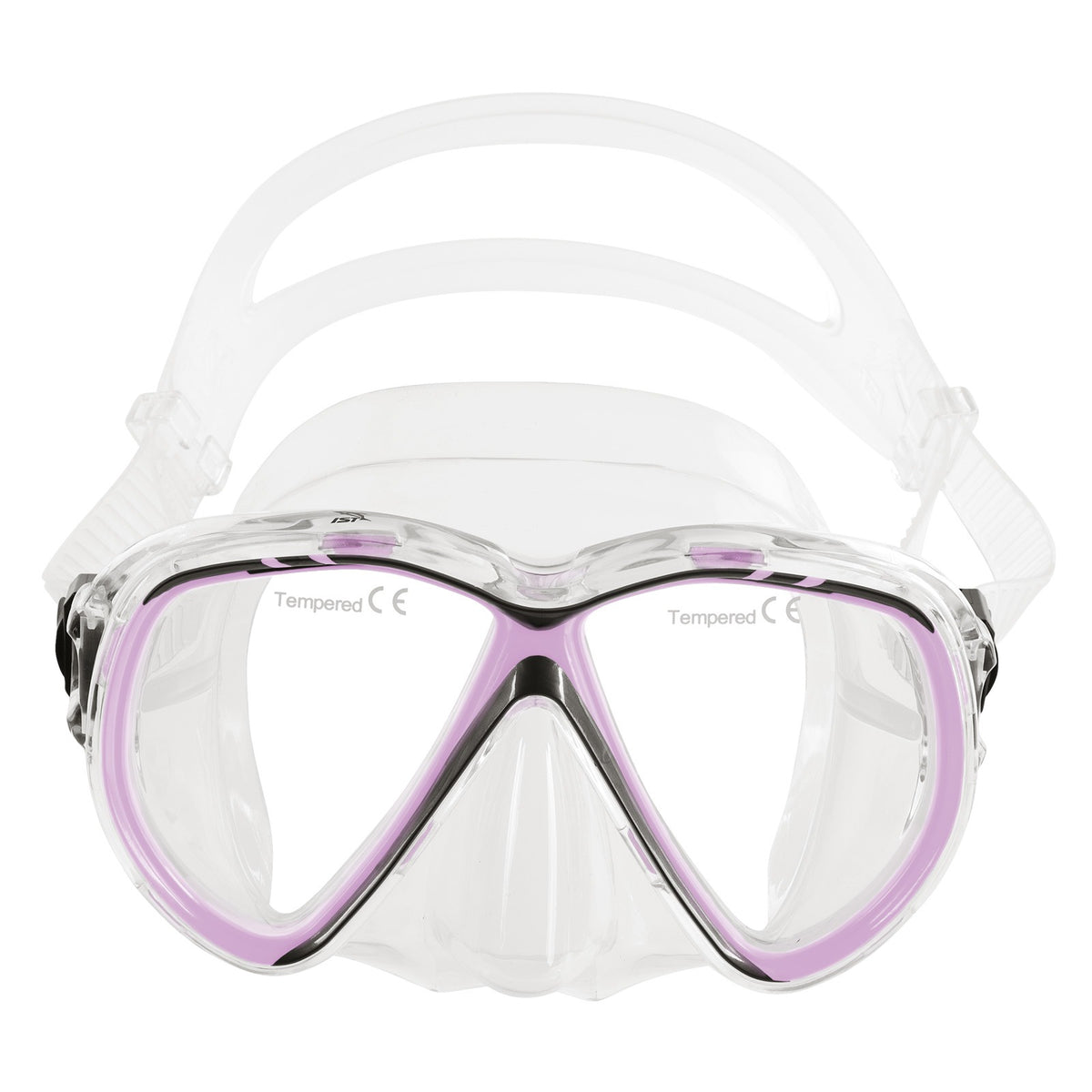 IST Martinique twin lens mask in black with a black silicone skirt and strap