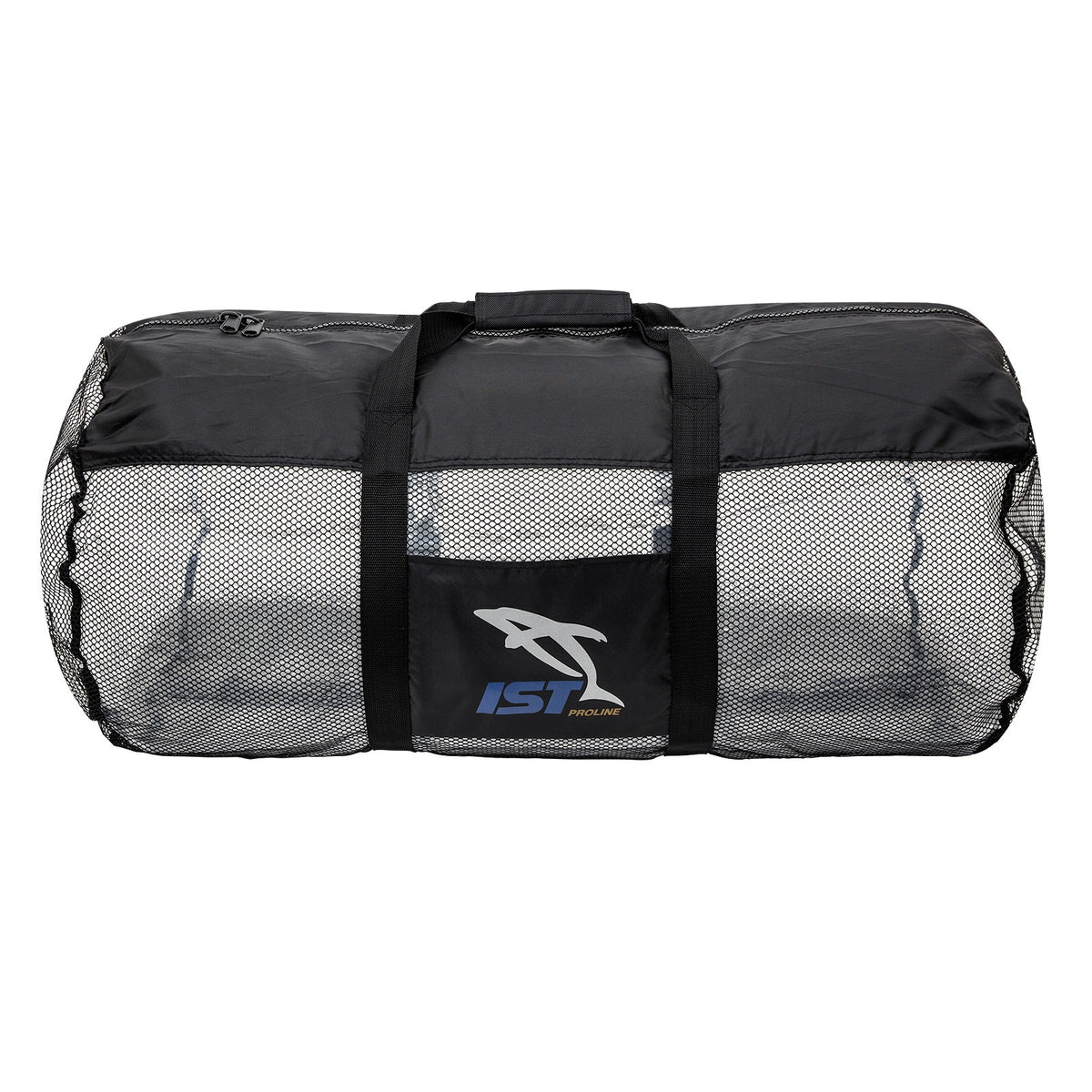 IST black mesh barrel bag, 81 cm, with zipped front pocket