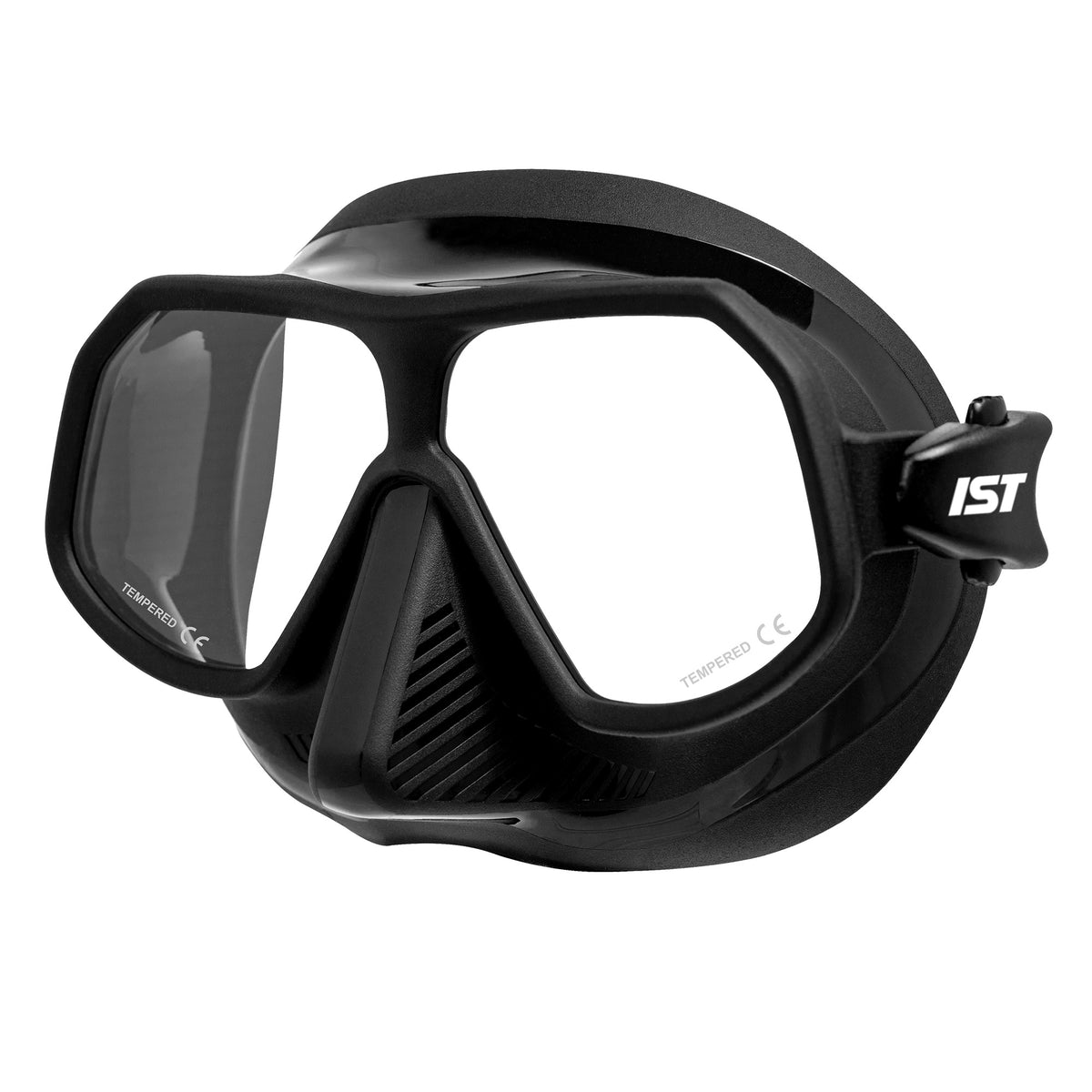IST Sonic low volume frameless twin lens mask in black silicone