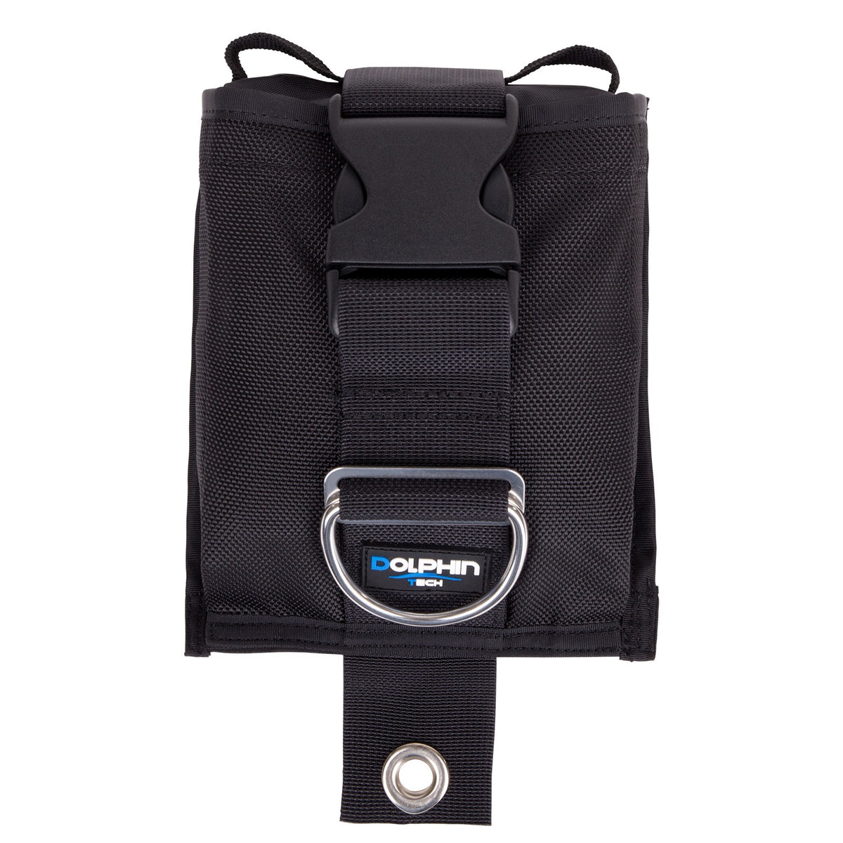 IST tech BCD weight pocket in black nylon with quick-release buckle and D-ring